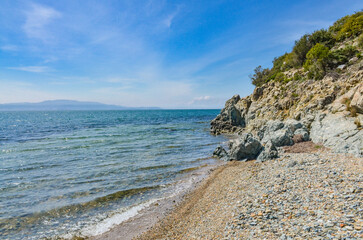 Çamlık beach on Marmara coast near Kapakli (Yalova province, Turkey) 