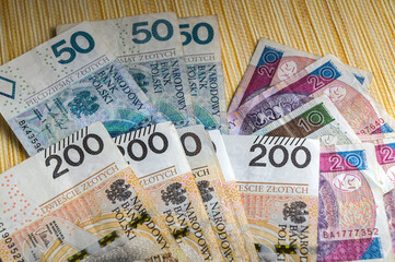 Wallpaper of Polish money.