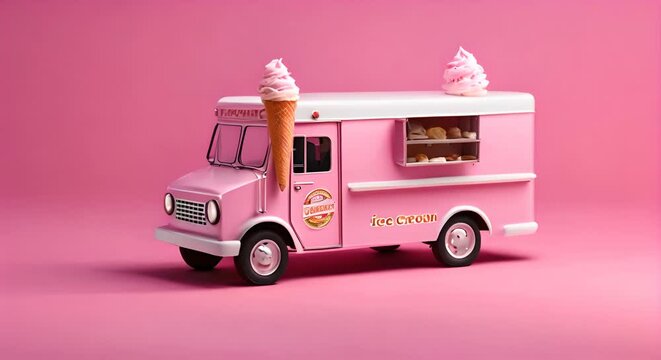 Modern Ice cream truck.