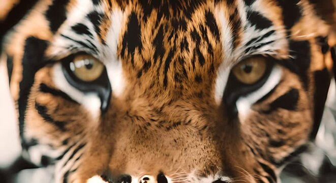 Close up of the tiger's look.