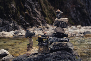 rock tower in the forest 