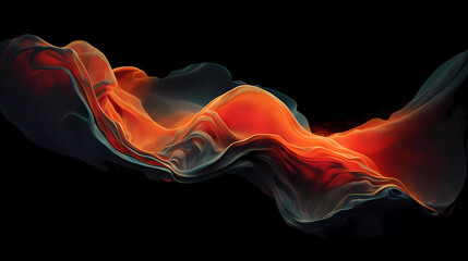 stunning and intense close-up images showcasing fluid formations against a black background - obrazy, fototapety, plakaty