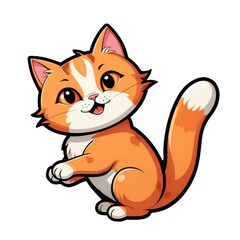 Adorable Cat Sticker Collection with Playful Poses and Expressions, Perfect for Cat Lovers, Generative AI