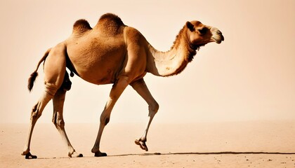 A Camels Strong Legs Striding Confidently Upscaled