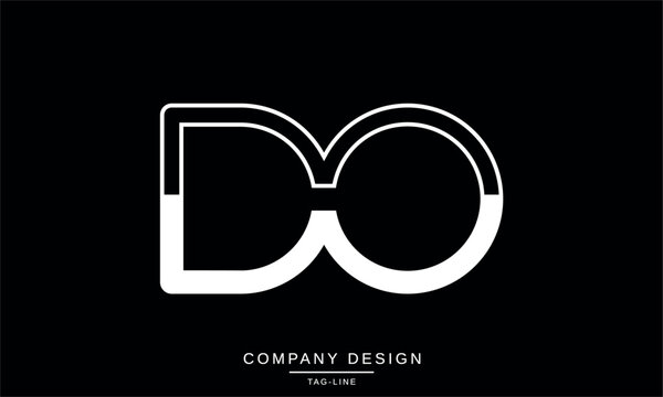 DO, OD Abstract Letters Logo Monogram Design Vector Font Icon
