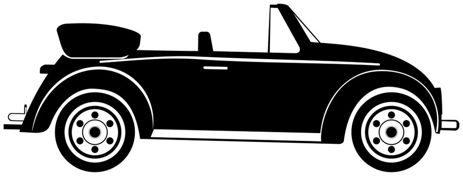 image 8 of a high resolution series, of classic car icon style symbols, on a transparent background .