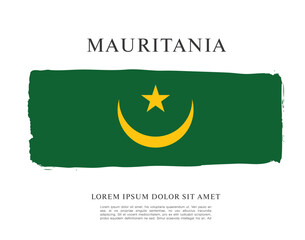 Flag of Mauritania vector illustration