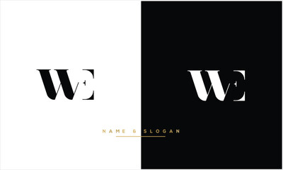 Obraz premium WE, EW, W,E Abstract letters Logo monogram