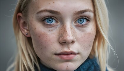 Portrait Of Young Nordic Girl Age 25 Freckled Sk Upscaled 3