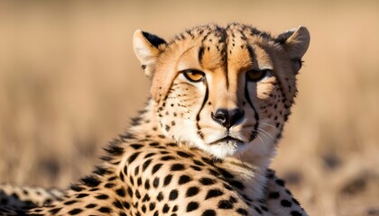 A Cheetah With Its Eyes Half Closed Basking In Th Upscaled 6