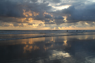 The Pacific coast of Costa Rica at sunset