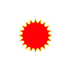 Set of vector red price tag icons. Special offer or shopping discount label. Retail paper sticker. Promotional sales badge. Vector illustration.