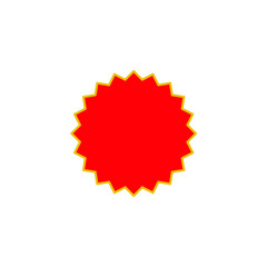 Set of vector red price tag icons. Special offer or shopping discount label. Retail paper sticker. Promotional sales badge. Vector illustration.