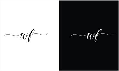 WF, FW, W, F, Abstract Letters Logo monogram