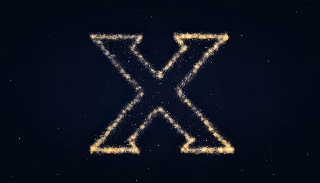 Letter X Made Of Stars Upscaled 4