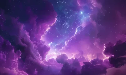 Fototapete amazing purple galaxy background © Food gallery