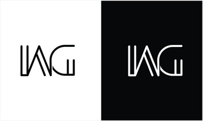 GW, WG, G, W, Abstract letters Logo monogram