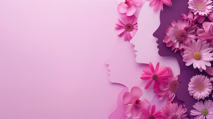 International Women's Day background with copy space, Women's Day holiday