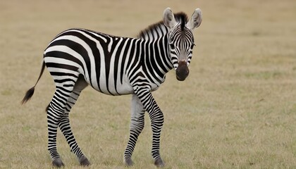 A Zebra Foal Tentatively Testing Out Its Legs Upscaled 2