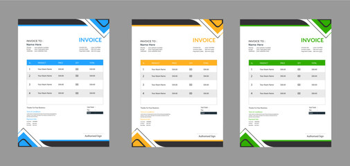 Creative Invoice Design For Business & Company