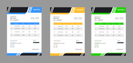 Obraz premium Creative Invoice Design For Business & Company