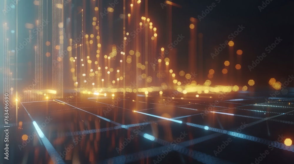 Aufkleber growth strategy business graph analysis concept on finance chart data diagram 3d background