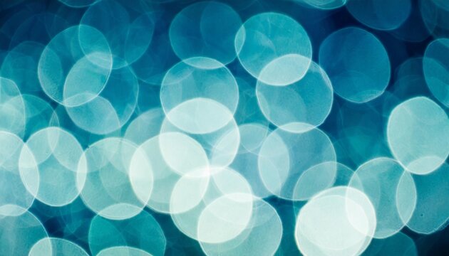 abstract light blue blurred background for presentation with beautiful round bokeh