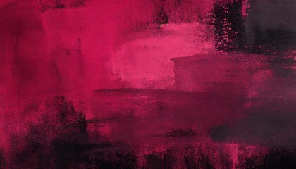 black raspberry red rough painted surface toned old wall viva magenta color trend close up dark colorful grunge texture background for design brush strokes distressed dirty grain - obrazy, fototapety, plakaty