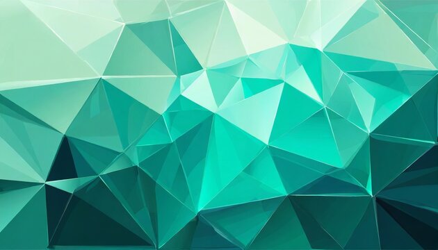 green teal gradient abstract polygonal triangular background