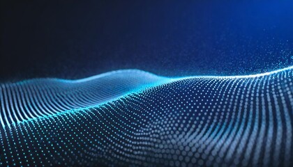 futuristic point wave abstract background with a dynamic wave connecting background abstract wave artificial intelligence big data technology 3d rendering