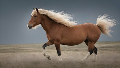 A Horse With Its Mane Blowing In The Wind Upscaled 1