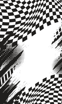 Racing style wavy checkered flag abstract wallpaper