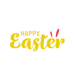 Easter design lettering with bunny ears without background PNG