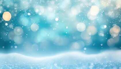 winter background for banners and as an element to create winter mood snow and ice with blurred lights