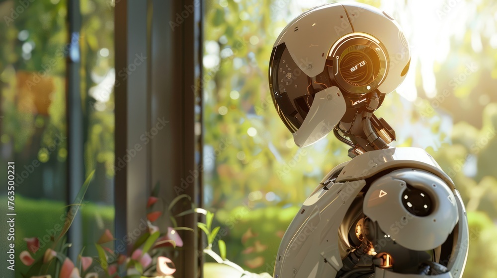 Poster robotic ai,chat bot. generative ai.
