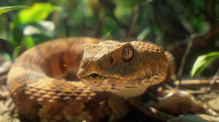 Naklejka premium Snake Attacks: There are several species of venomous snakes that can bite humans to death. Incidents of venomous snakes biting humans can occur all over the world.