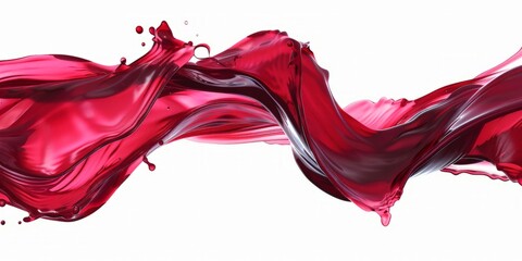 Red liquid streaks down the smooth white wall, leaving a vibrant trail in its wake