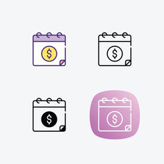 Review  icons set in 4 different style vector illustration