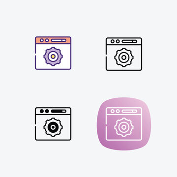 Profit  icons set in 4 different style vector illustration