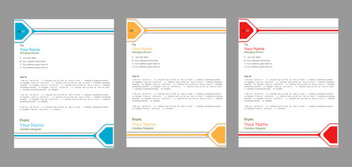 Fototapeta premium Vector corporate letterhead design for company or business