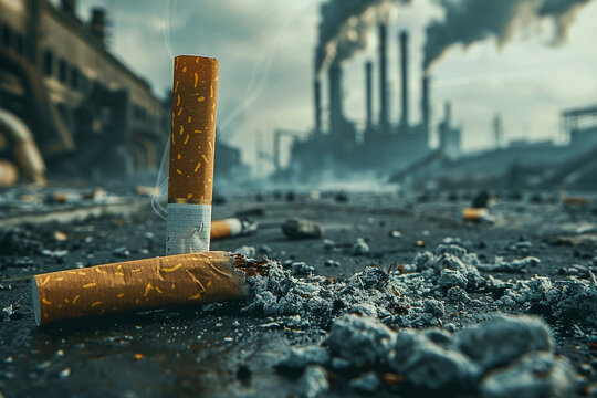 the remnants of factories belch out their last, a cigarette is crushed underfoot, its ember extinguishing among the detritus of industrial pollutio