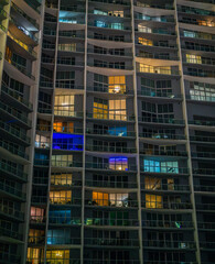 Fototapeta na wymiar building at night skyscraper miami 