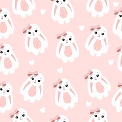 Seanlessbpattern with rabbits