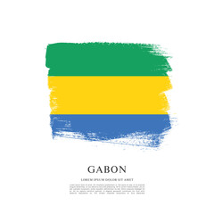 Obraz premium Flag of Gabon vector illustration