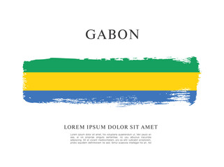 Obraz premium Flag of Gabon vector illustration