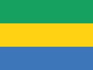 Flag of Gabon vector illustration