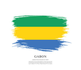 Flag of Gabon vector illustration