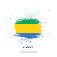 Obraz premium Flag of Gabon vector illustration