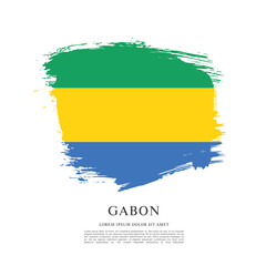 Flag of Gabon vector illustration