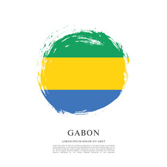 Flag of Gabon vector illustration